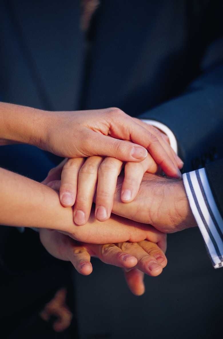 Teamwork handshake